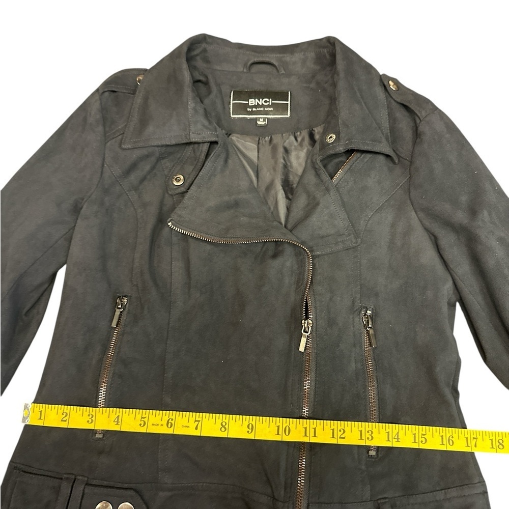 Blanc Noir Women's Charcoal Leather Jacket - Picture 8 of 13